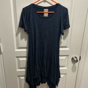 Navy blue heathered dress